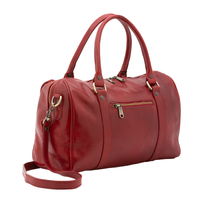 Borsa a bauletto  da donna In Vera pelle Made in Italy 37x22x16 cm