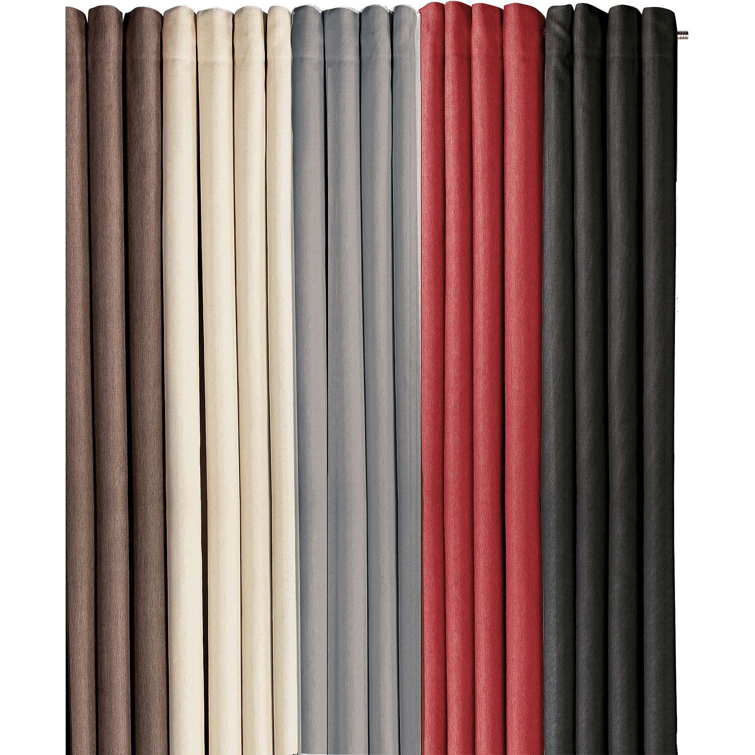 Rideau polyester occultant uni ivoire