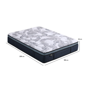 Matelas hybride 180x200cm avec surmatelas ressorts ensachés – AUBE