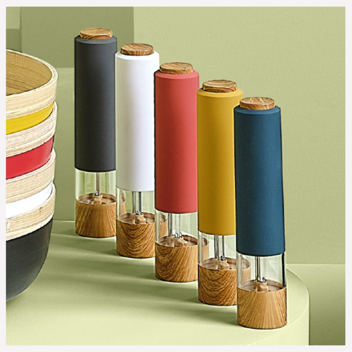Moulin électrique 22 cm Blanc Modern Color