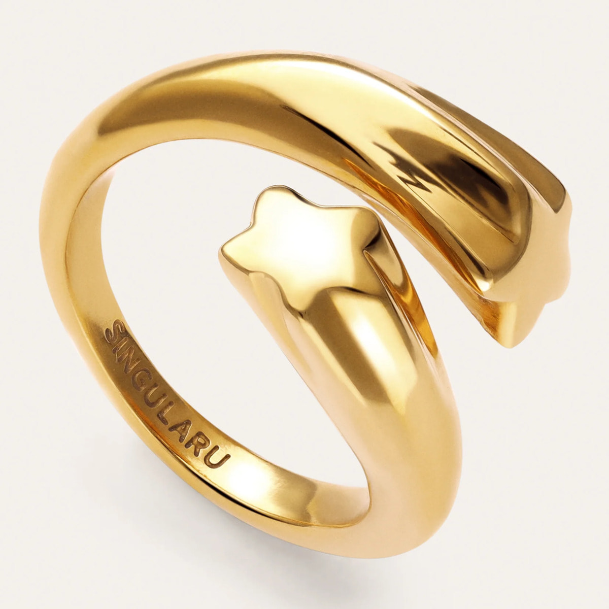 Anillo Abbraccio Stars Acero Baño Oro