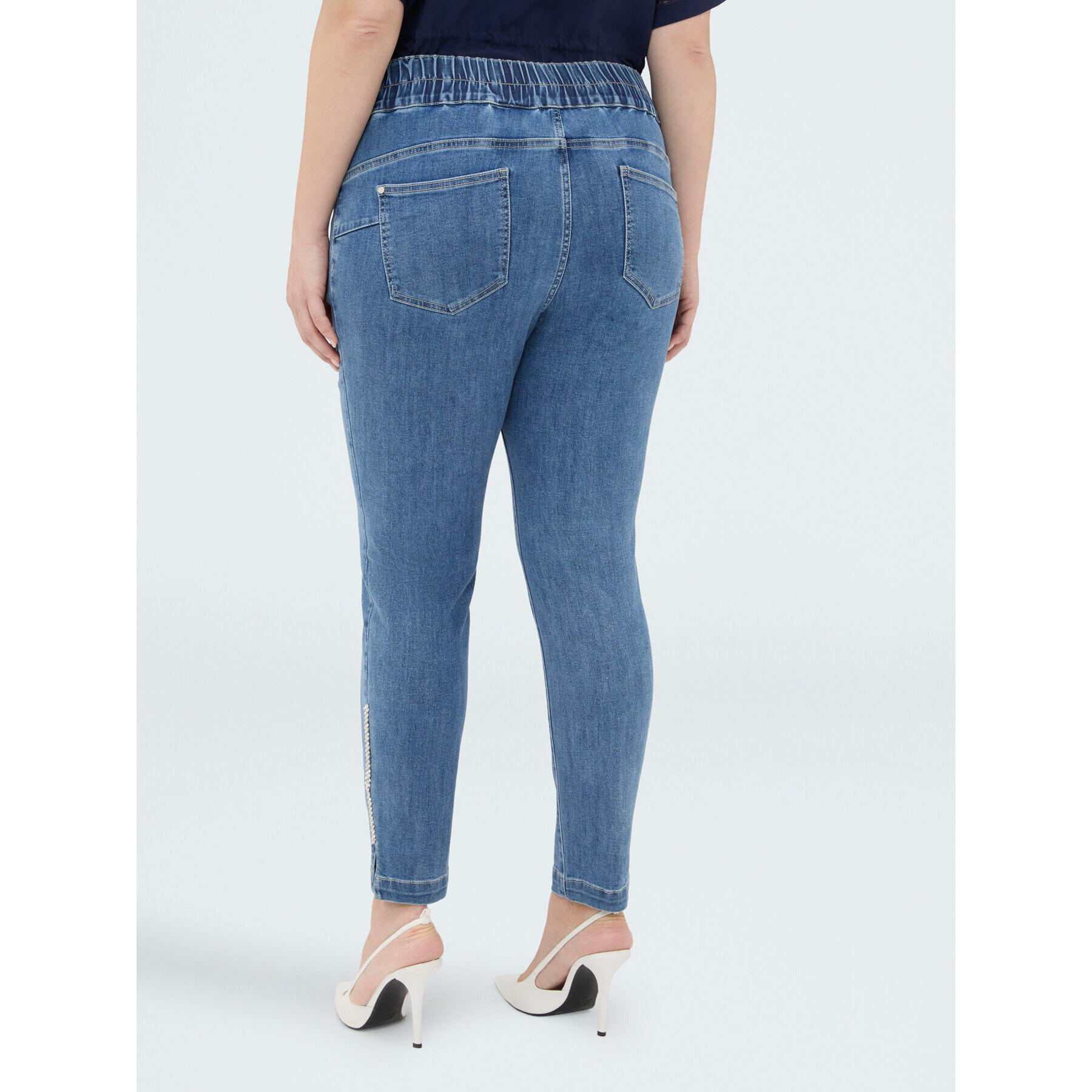 Fiorella Rubino - Jeans Skinny con applicazione luminosa - Blu