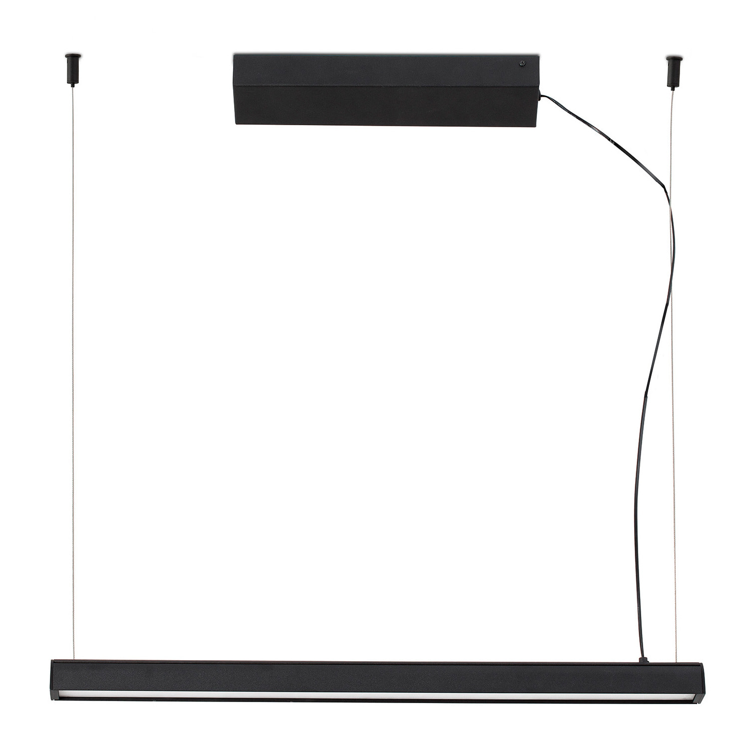 VICO 600 Lampe suspension noire avec fleuron de surface