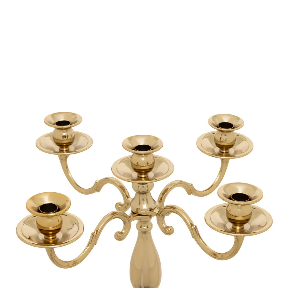 Chandelier 5 têtes H.100cm métal doré