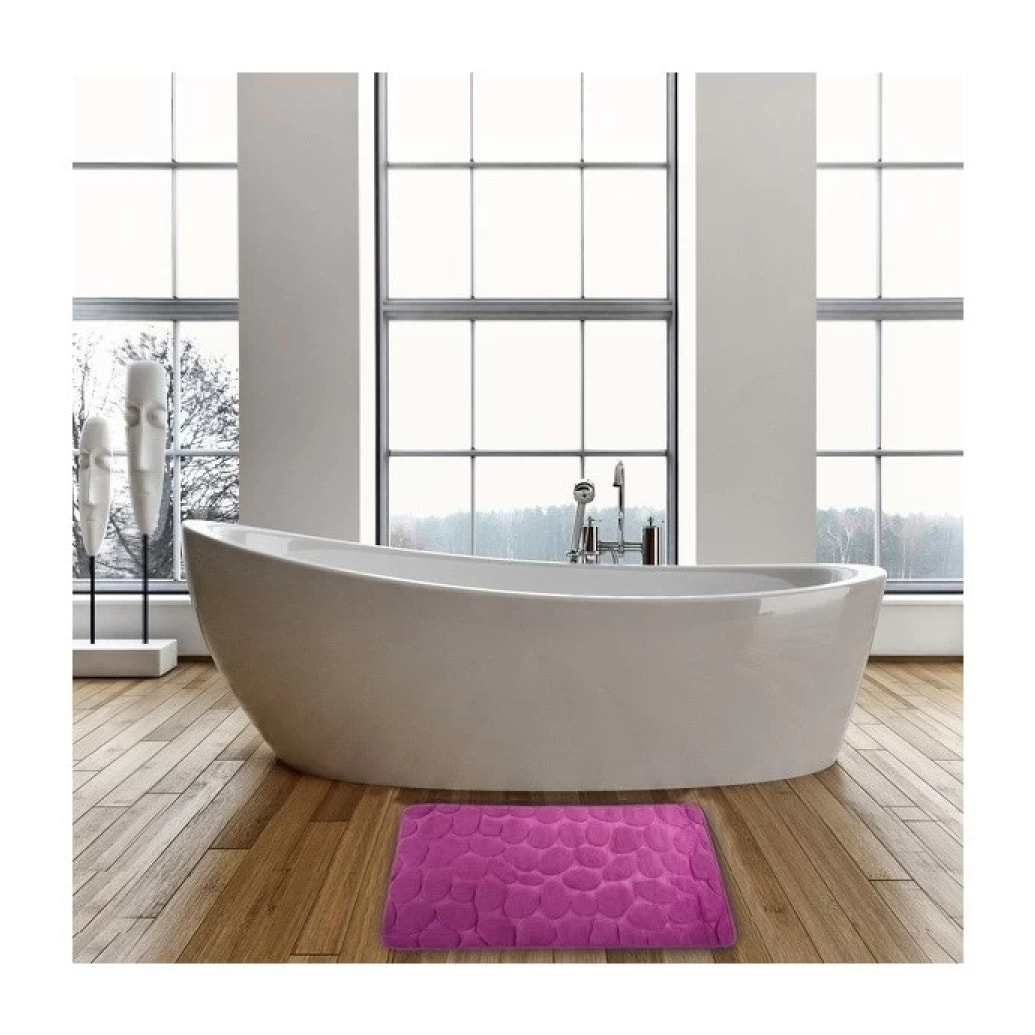 Tapis de bain Microfibre PEBBLE Violet MSV