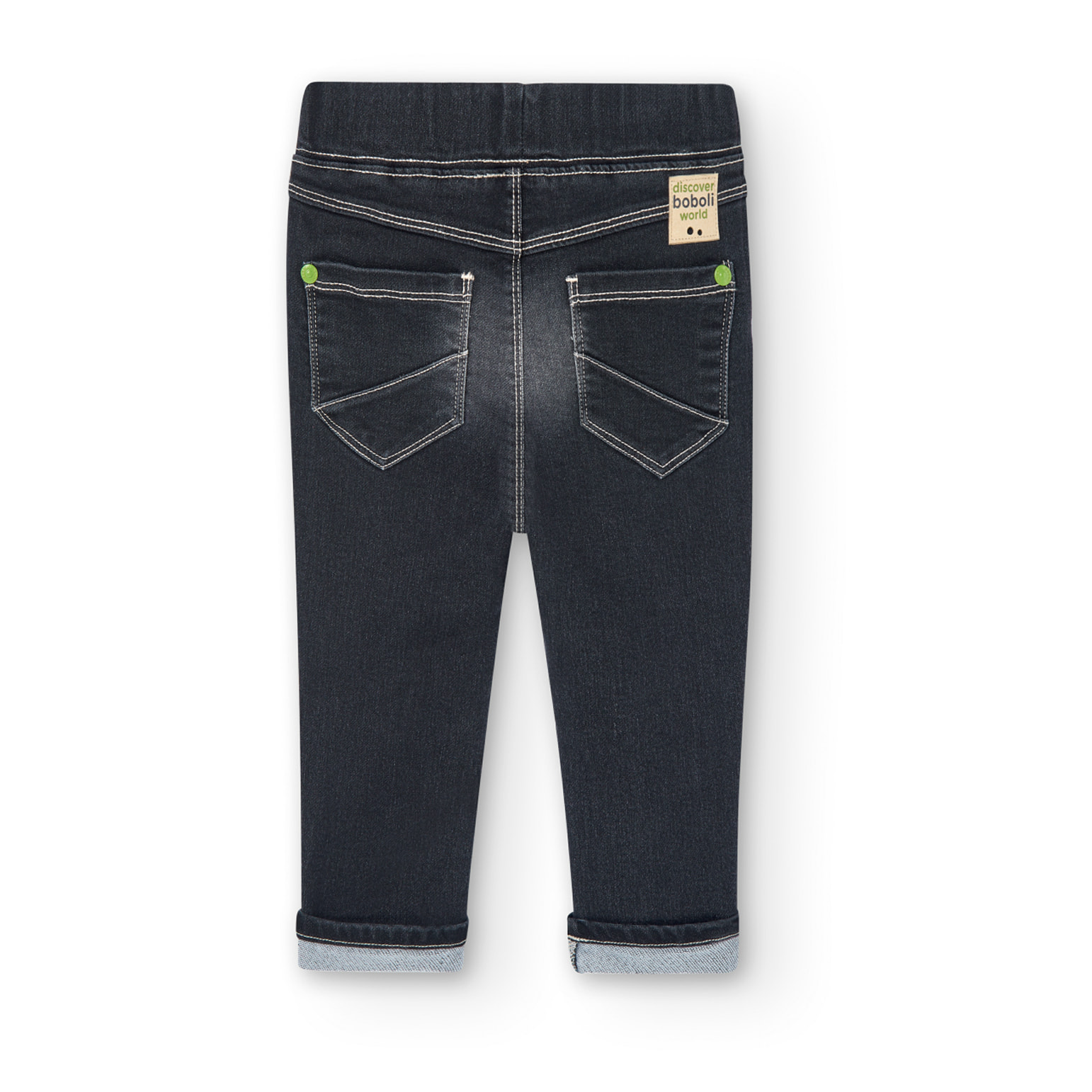 PantalÃ³n denim para niÃ±o liso de color negro, Camiseta, niÃ±a