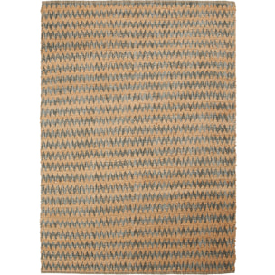 Tapis kilim fait main en chanvre motif géométrique