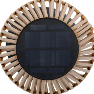 Lampadaire d extérieur solaire et USB "Kessy" beige H108cm