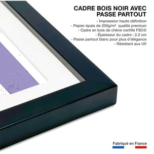 Affiche Oeil conceptuel Affiche + cadre en bois - Noir