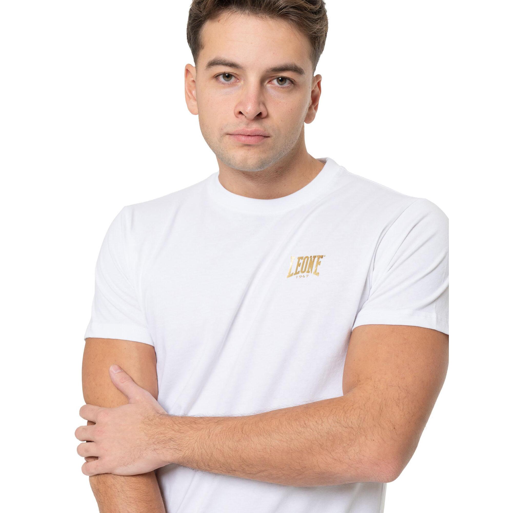 Camiseta dorada de manga corta para hombre