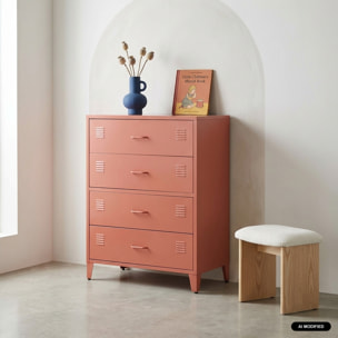 Commode industrielle acier 4 tiroirs SOHO