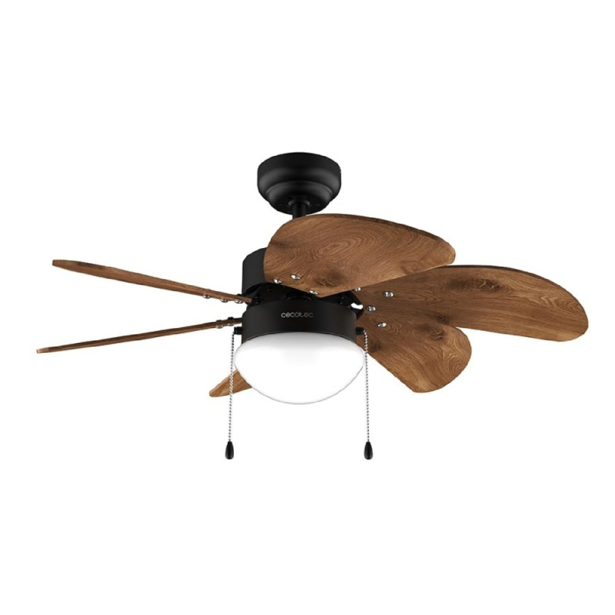 Cecotec Ventilatore da soffitto con luce EnergySilence Aero 365 Black&Wood