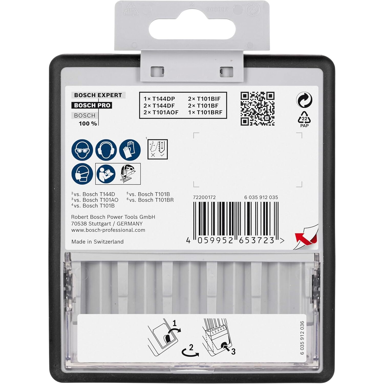 Coffret Pro 10 lames de scie sauteuse pour bois dur et stratifié 83 mm - BOSCH - 2607011941