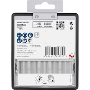 Coffret Pro 10 lames de scie sauteuse pour bois dur et stratifié 83 mm - BOSCH - 2607011941