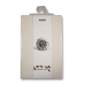 LENZUOLO SOTTO CON ANGOLI PER LETTO MATRIMONIALE IN JERSEY DI COTONE AVORIO