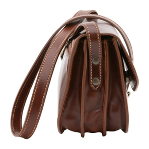 Borsa a tracolla da donna - Modello False - 100% pelle - 22.0 x 16.0 x 9.5 cm