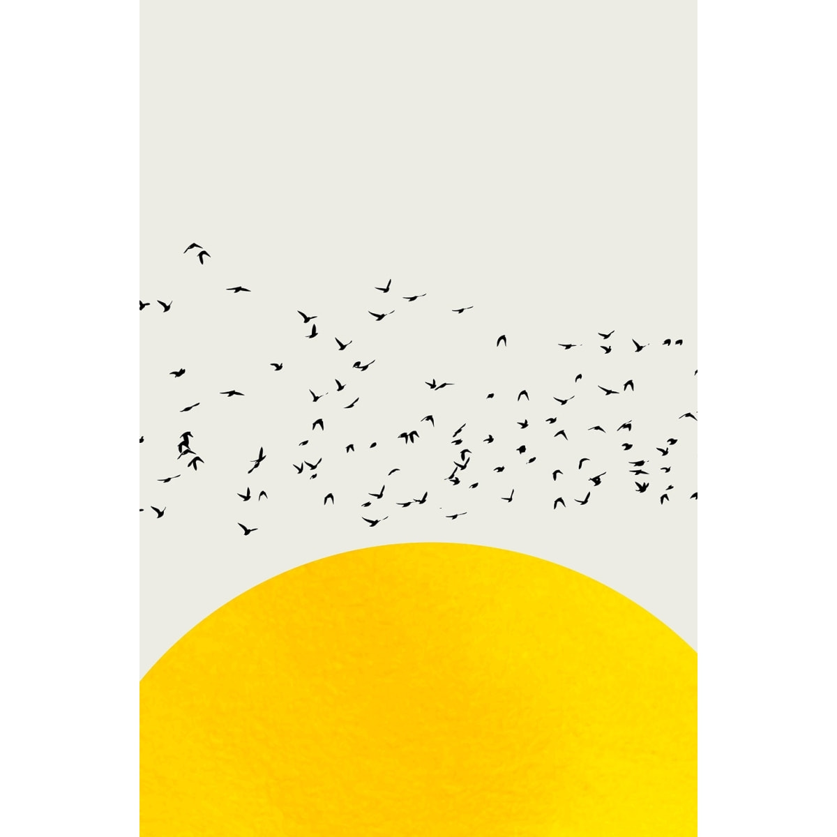 Tableau dessin mille oiseaux Toile imprimée