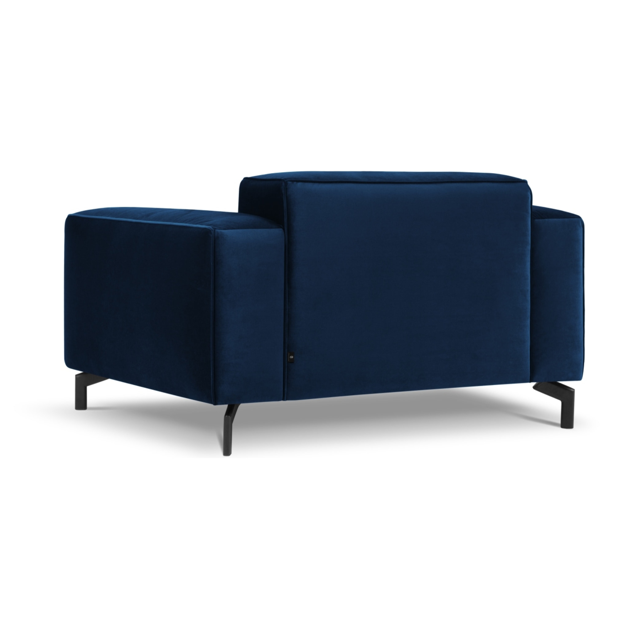 Fauteuil xl "Paradis" en velours bleu roi