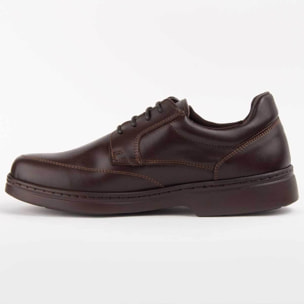 Zapato Oxford De Piel - Marron