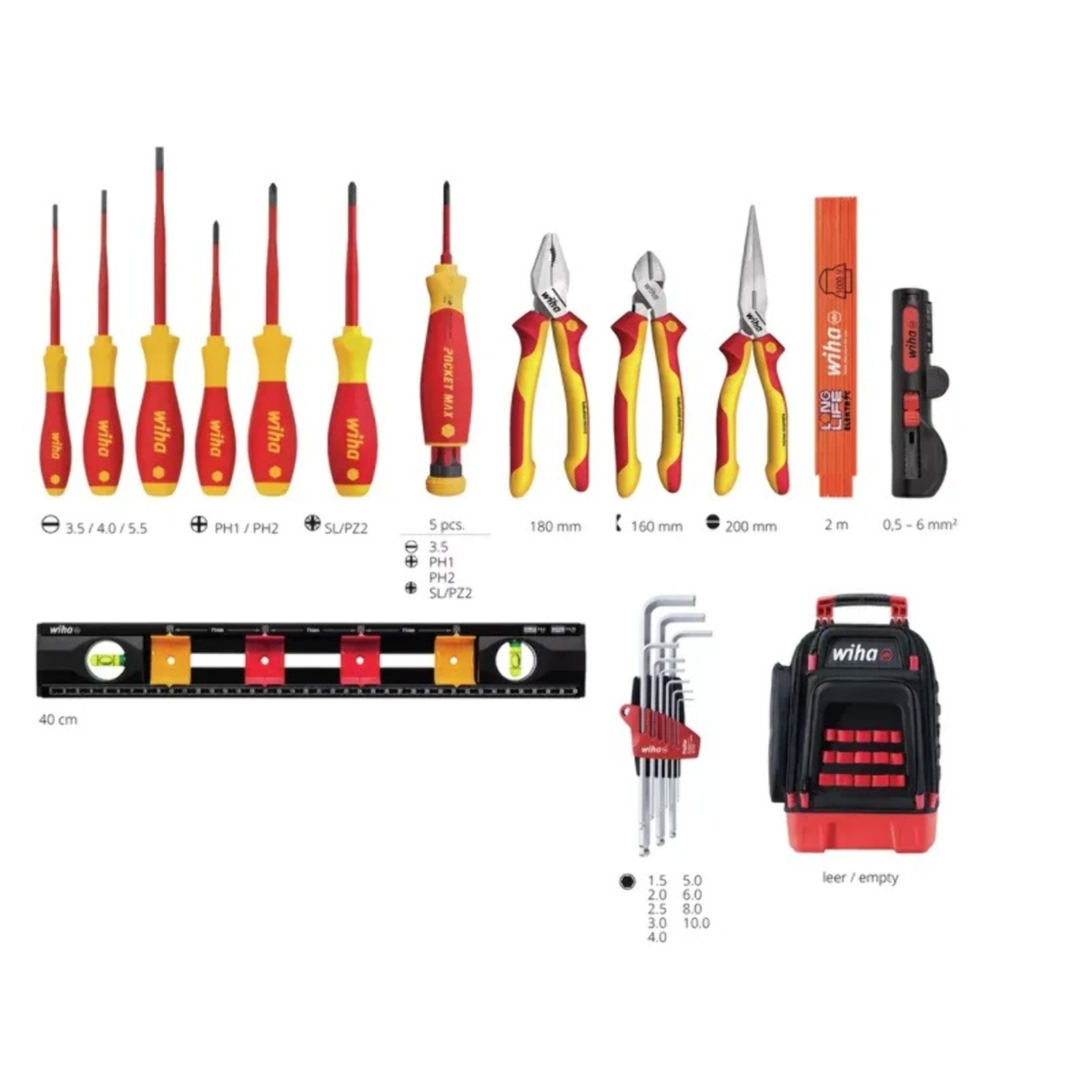Sac à dos d'outils electric - WIHA - 27pcs - 45528