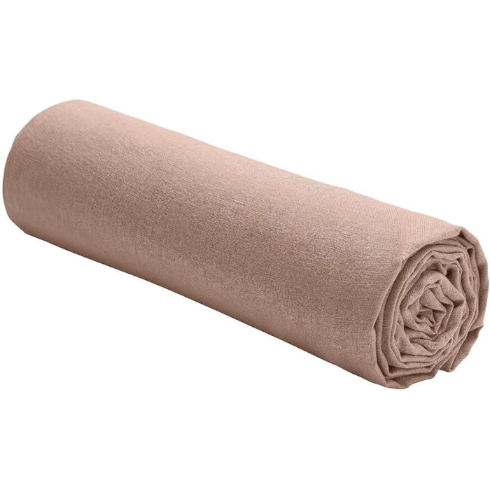 Drap Housse Bonnet:30cm 100% lin LavÉ 160g Nougat