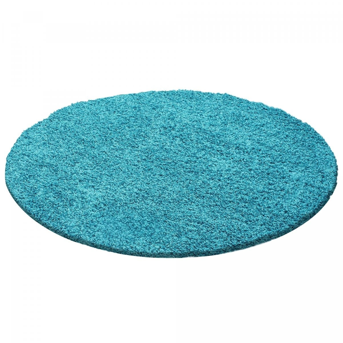 Tapis poils longs shaggy tissé motif uni ROCA