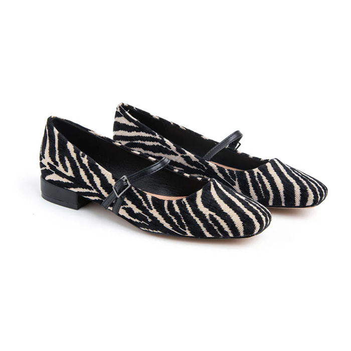 Ballerina zebrata con cinturino - ZEBRA