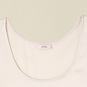 Oltre - Top bimaterial - Blanco