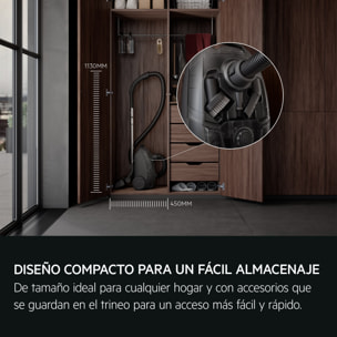 AEG Aspiradora con bolsa 5000 de 650 W y 78 dB(A) AB51C1GG | Reacondicionado