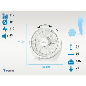 Ventilador industrial 110 W con 5 aspas y 3 velocidades VENTY IND 110PP PURLINE