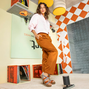 Sandalias 1714 MULTI DARK ORANGE-HONEY /RHODES color Dark orange-honey