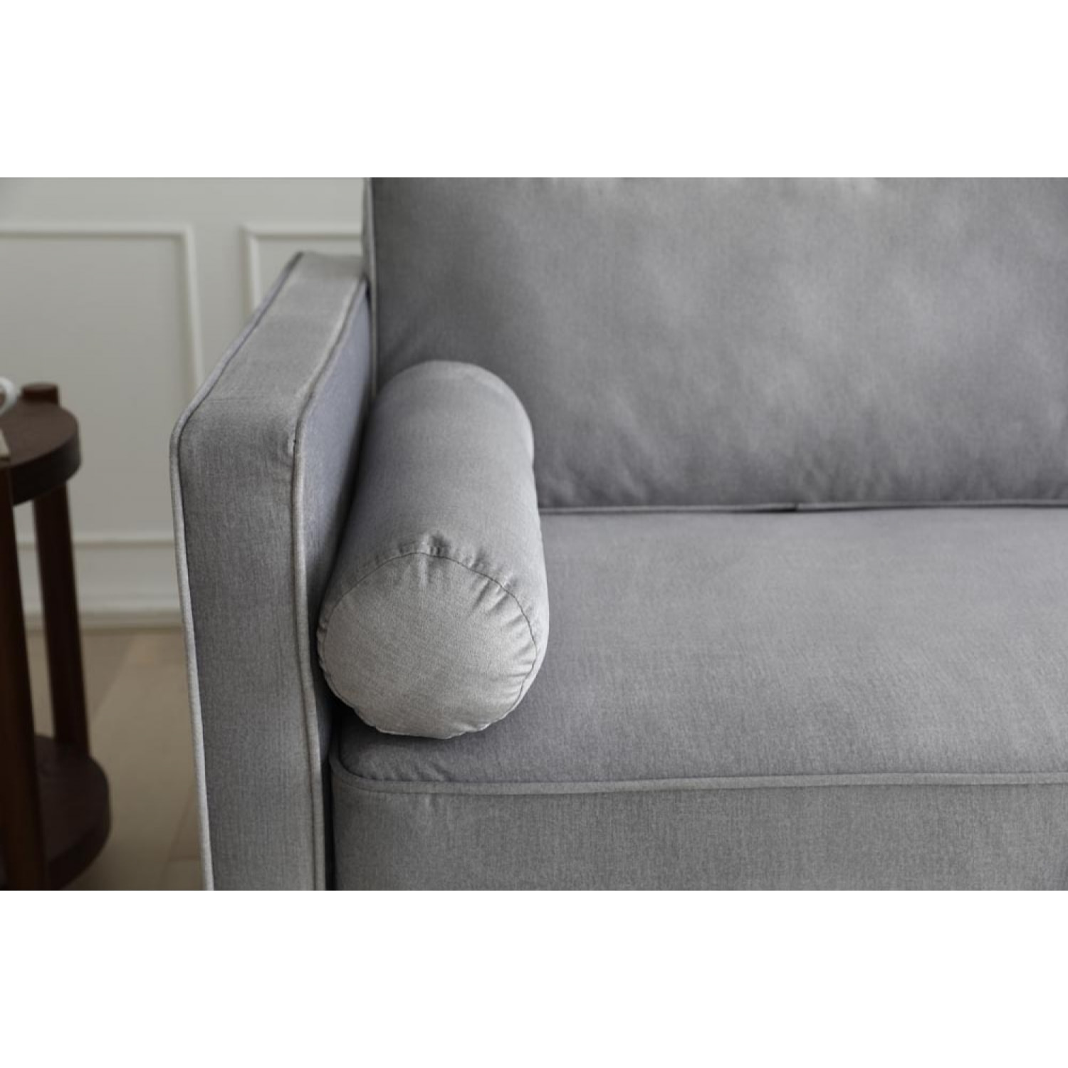 ASHA Canapé 3 places en velours gris clair