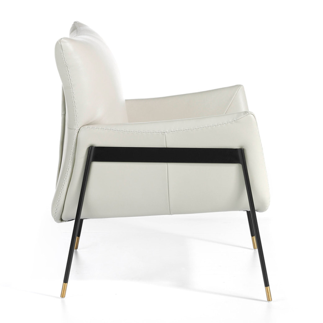 Sillón Angel Cerda de piel de vacuno 67x75x87cm