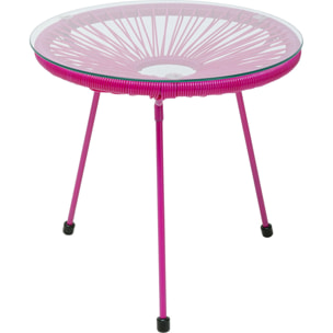 Table d'appoint Acapulco Mono rose Kare Design