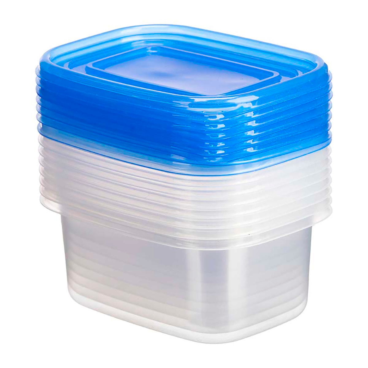 Set di 8 contenitori rettangolari. Capacità di 660ml.