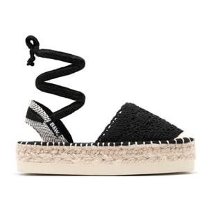 Alpargatas Crochet Negro B&W