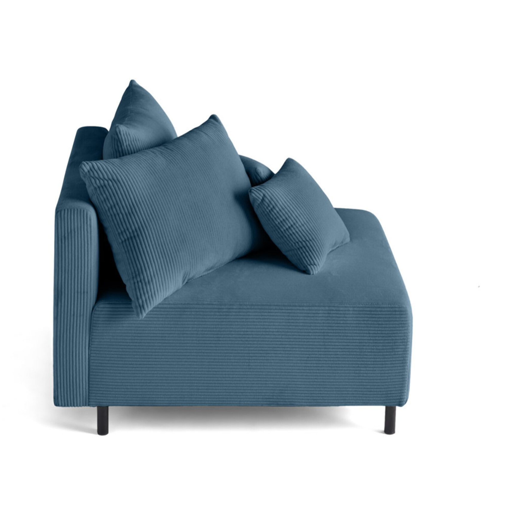 Edinburg - module d'assise - en velours côtelé - Bleu