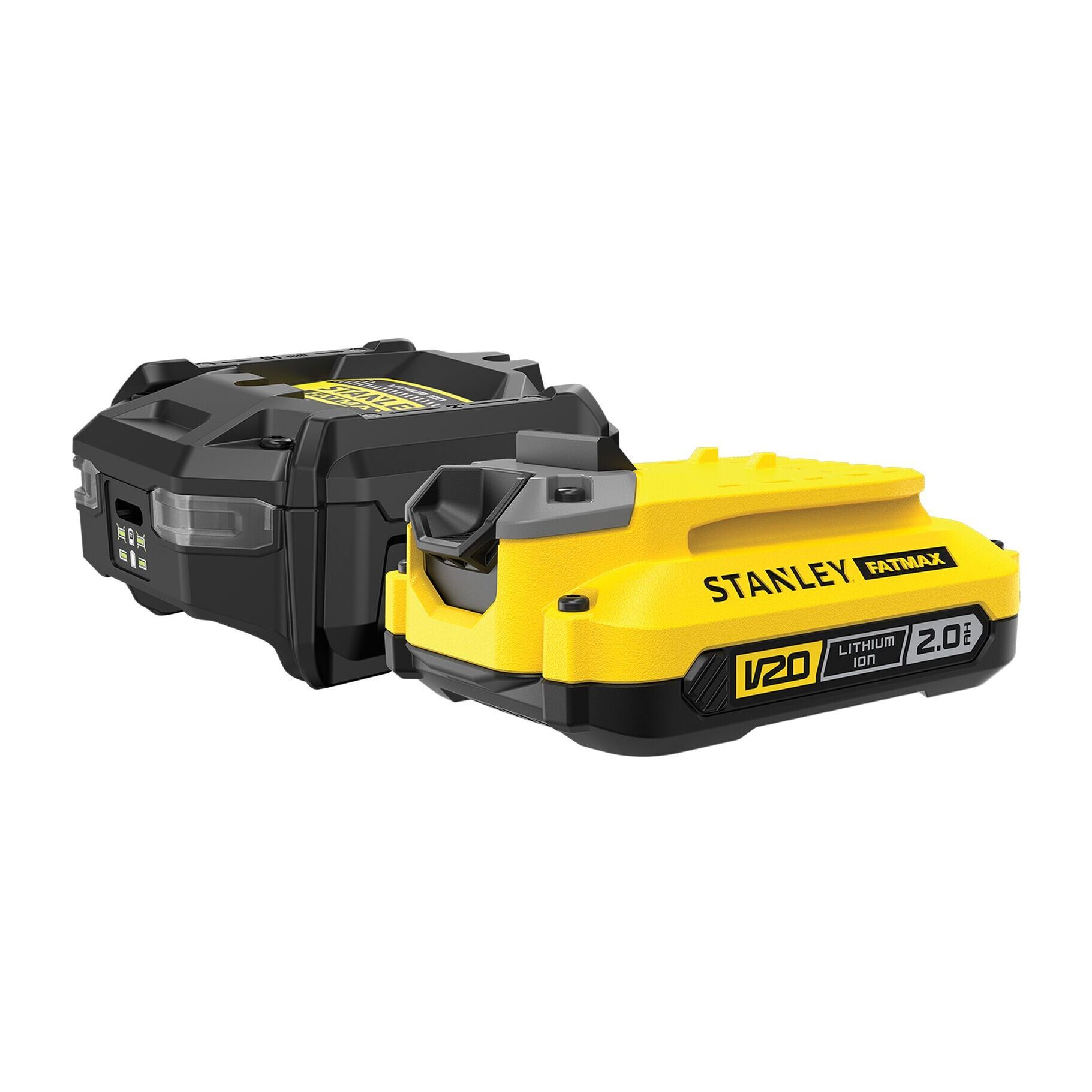 Kit chargeur 1,25A + 1 batterie 18V 2Ah STANLEY FATMAX V20