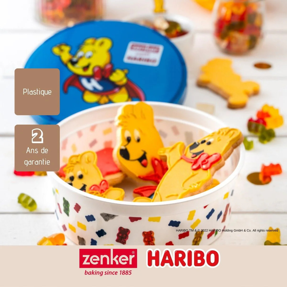 Boîte alimentaire avec couvercle en plastique 18,5 cm Zenker Haribo