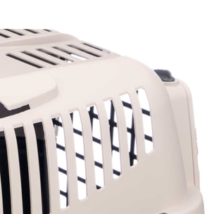 Well home transportín de mascotas portátil antracita, ideal para perros y gatos