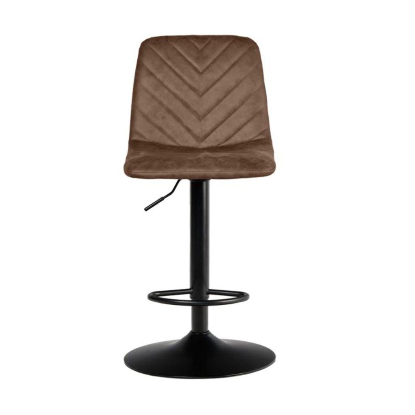 Tabouret de bar capitonné avec pied en métal - AGATHE