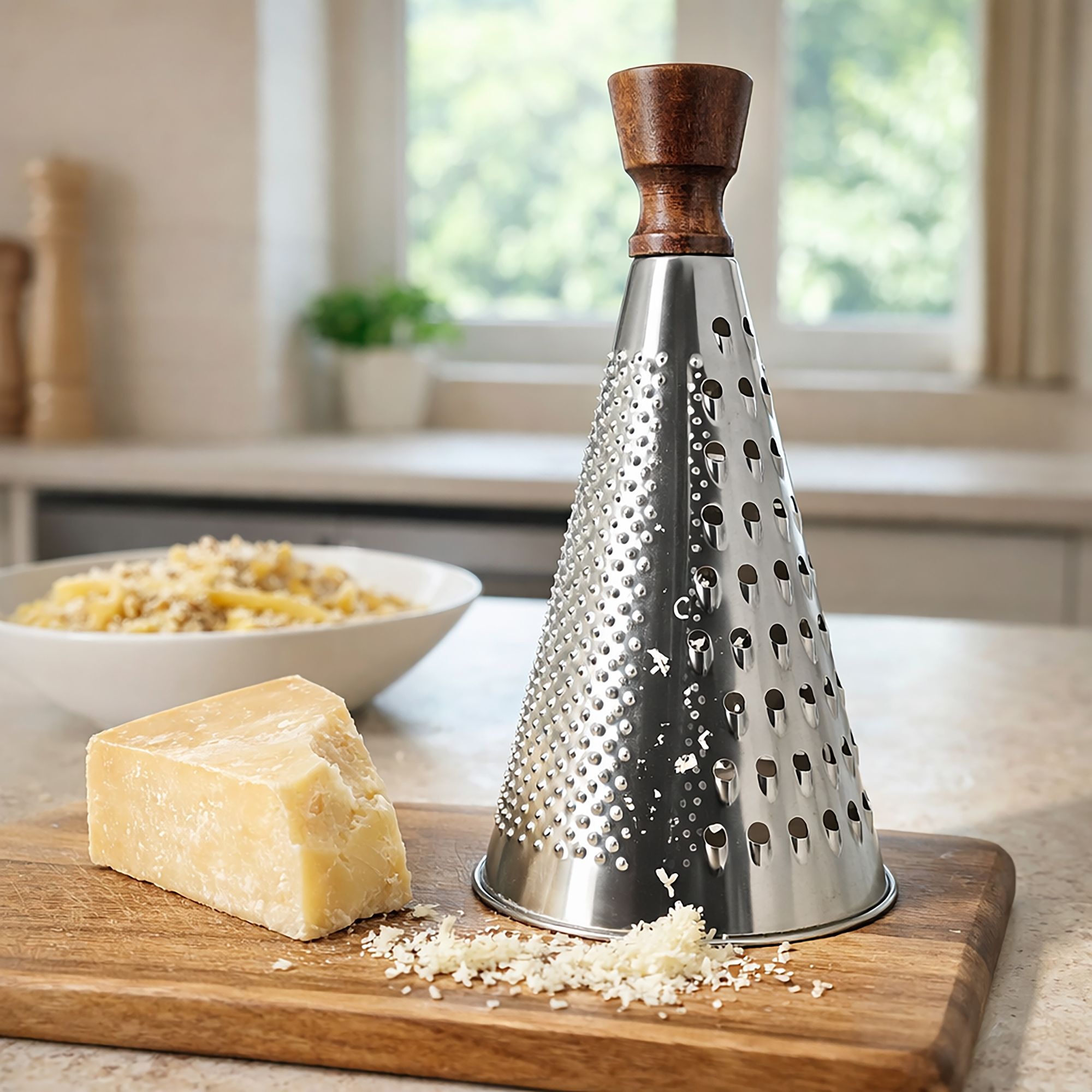 Râpe à fromage ronde en acier inoxydable