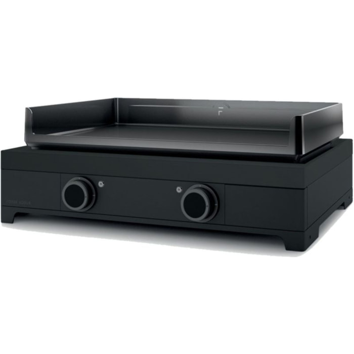 Plancha électrique FORGE ADOUR Modern E 60 A N noir 2 brûleurs à poser 65.5x39.5 cm