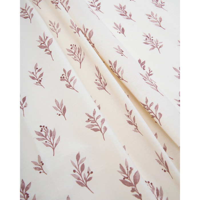 Set di lenzuola in cotone 100% ramaje marrone