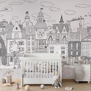 Papier enfant Les Felins des toits Intissé