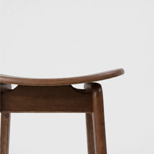 Lot de 2 tabourets pour îlot central 63 cm en bois foncé - Jude