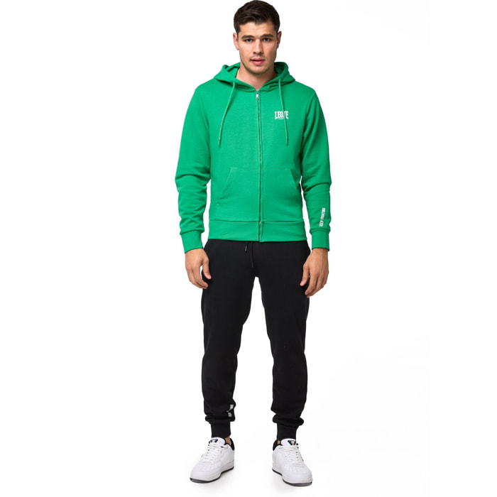 Tuta da uomo con Felpe con cappuccio e zip e pantalone non felpata Leone Basic