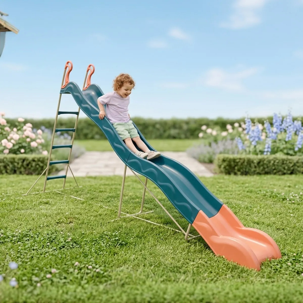 Toboggan VALOU Bleu 3,80 m, 3-12 ans