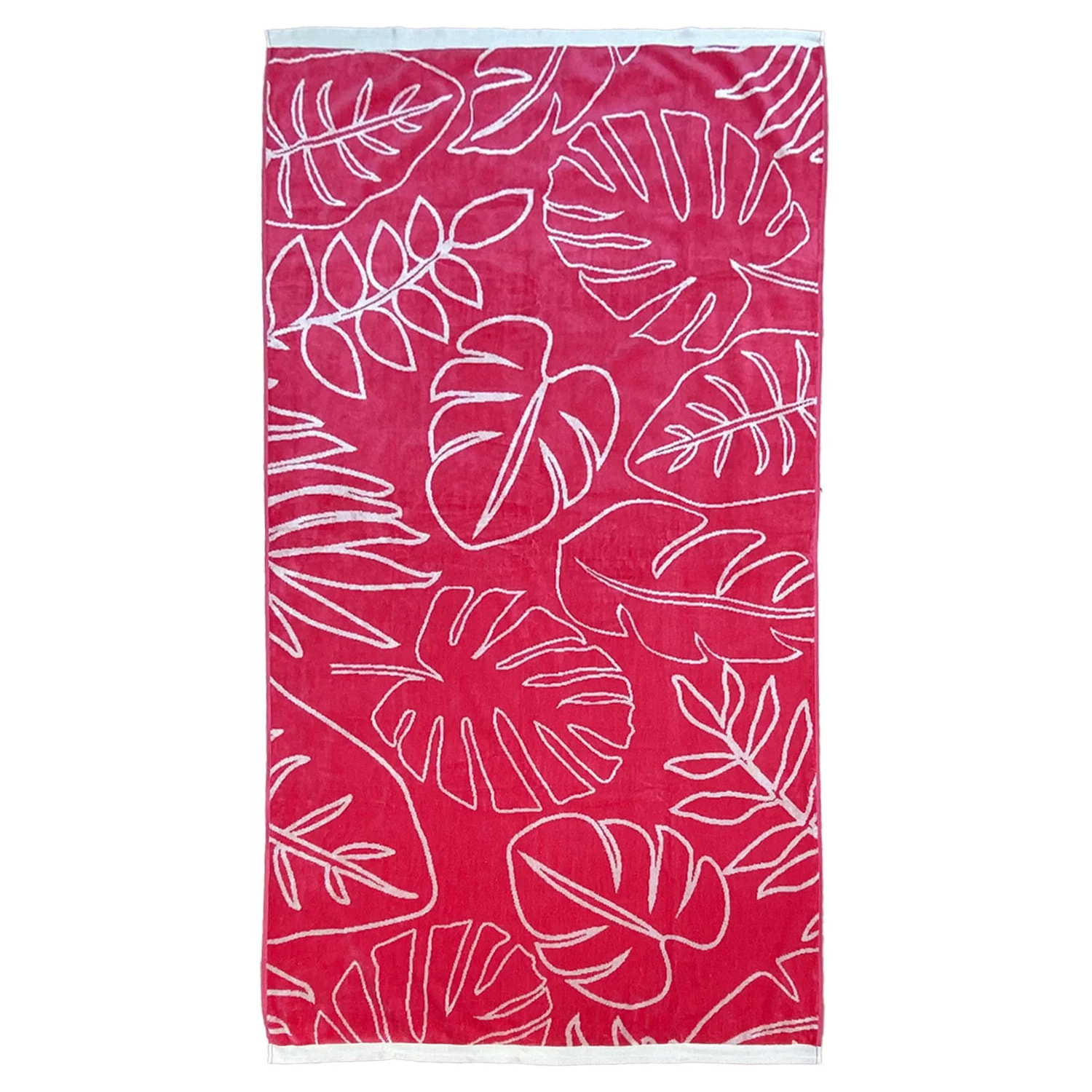 Serviette de plage éponge velours Jacquard Skiva 90x170 400 g/m²