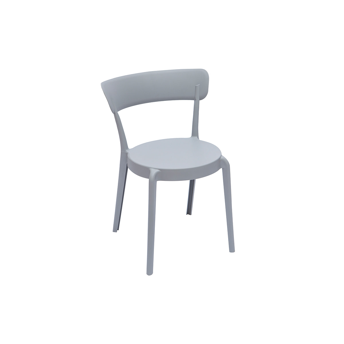 Chaises design gris clair empilables intérieur - extérieur (lot de 2) RIOS